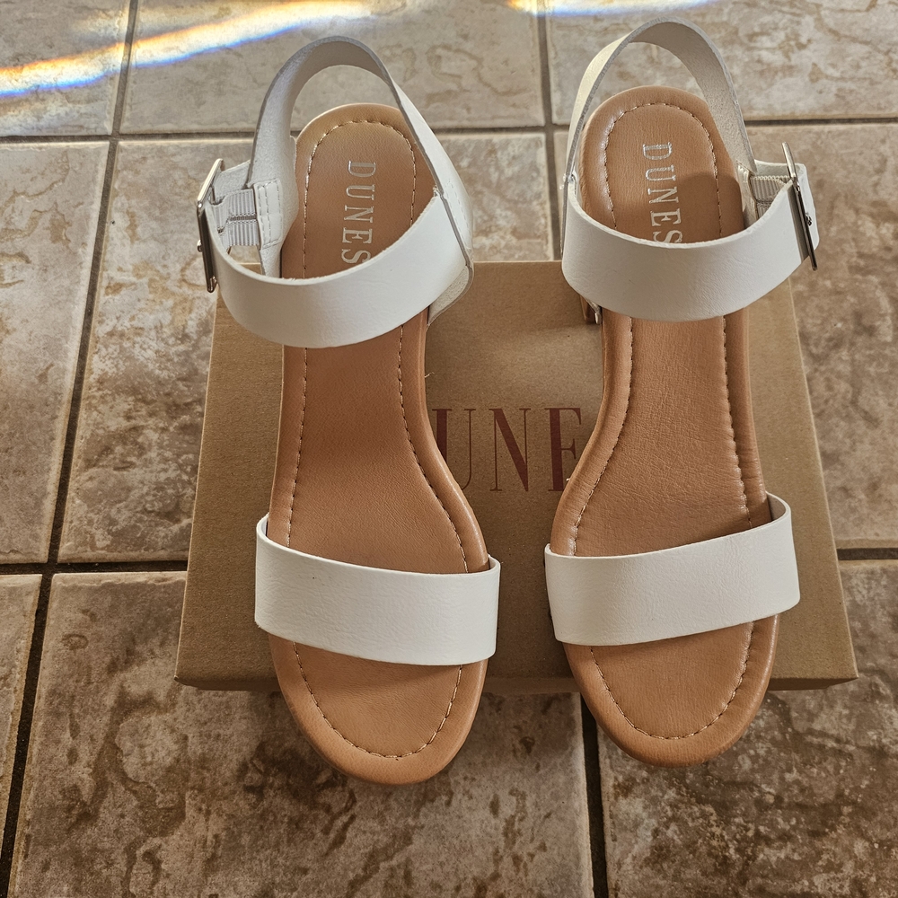 White Wooden Light Weight Sandals for Women